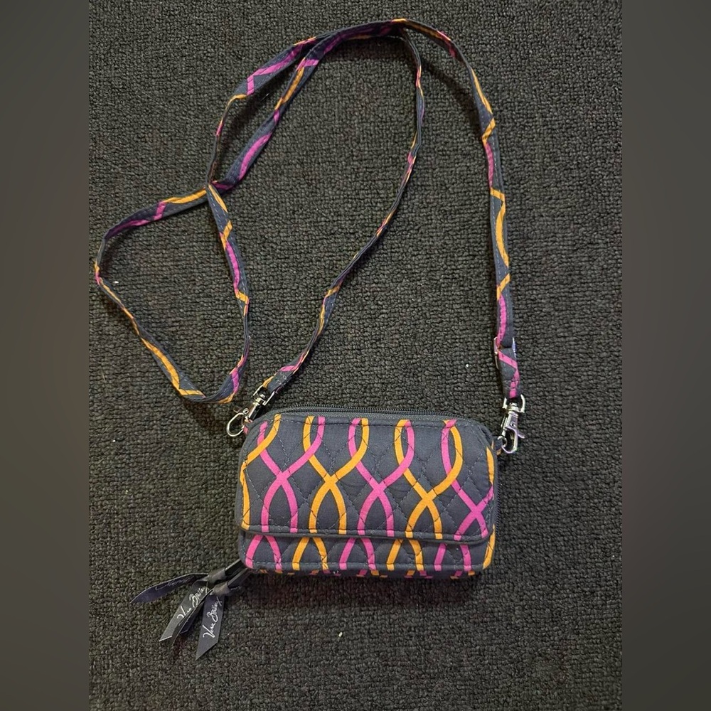 Vera Bradley Pink and Orange Patterned Crossbody Bag
